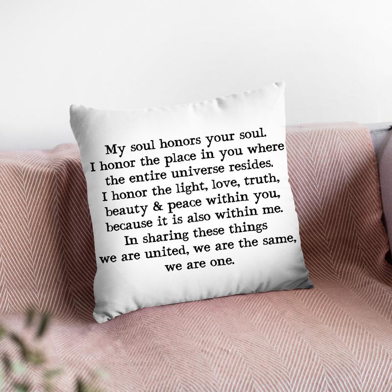Namaste Throw Pillow By Little Pitti