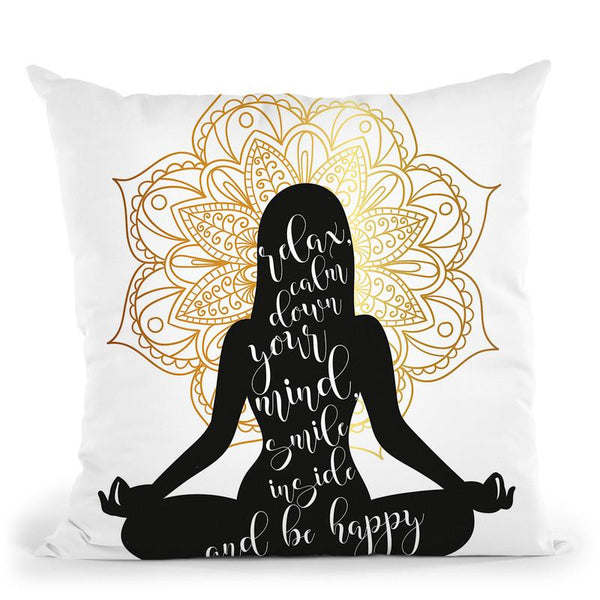 Yoga Throw Pillow By Little Pitti