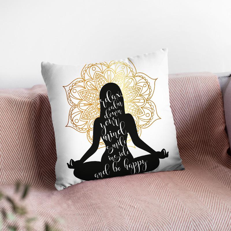 Yoga Throw Pillow By Little Pitti