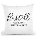 Be Still And Know That I Am God Throw Pillow By Little Pitti