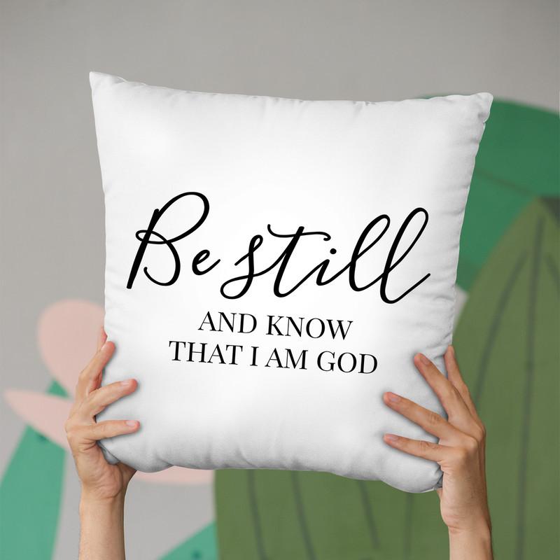 Be Still And Know That I Am God Throw Pillow By Little Pitti
