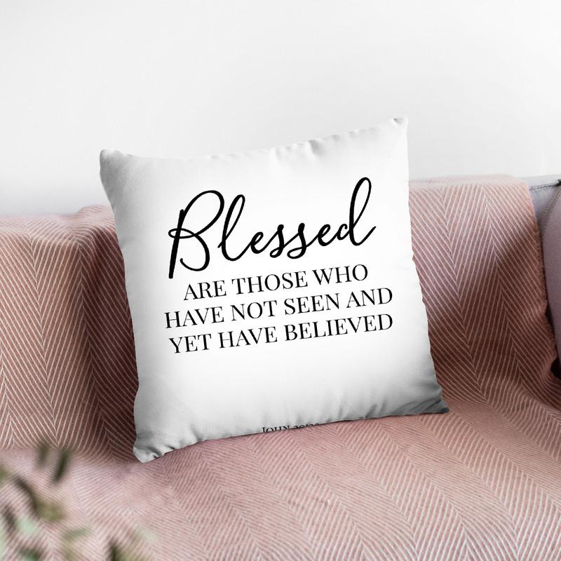 Blessed Throw Pillow By Little Pitti