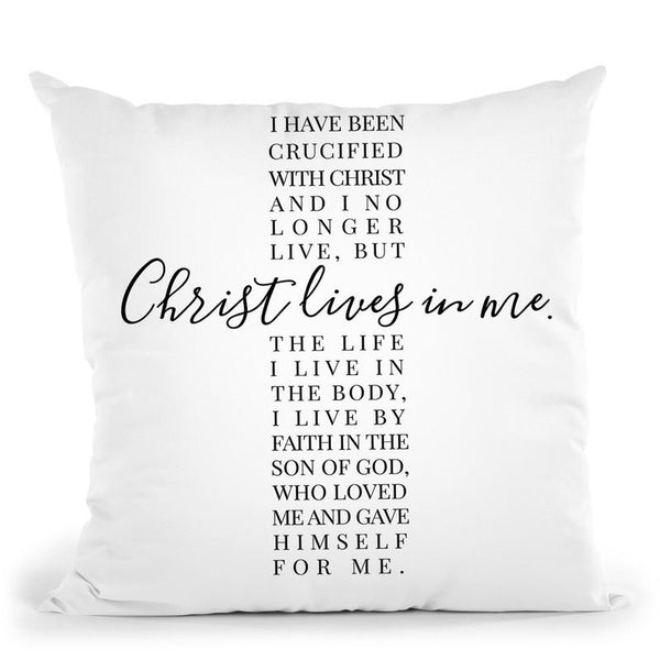 Christ Lives In Me Throw Pillow By Little Pitti