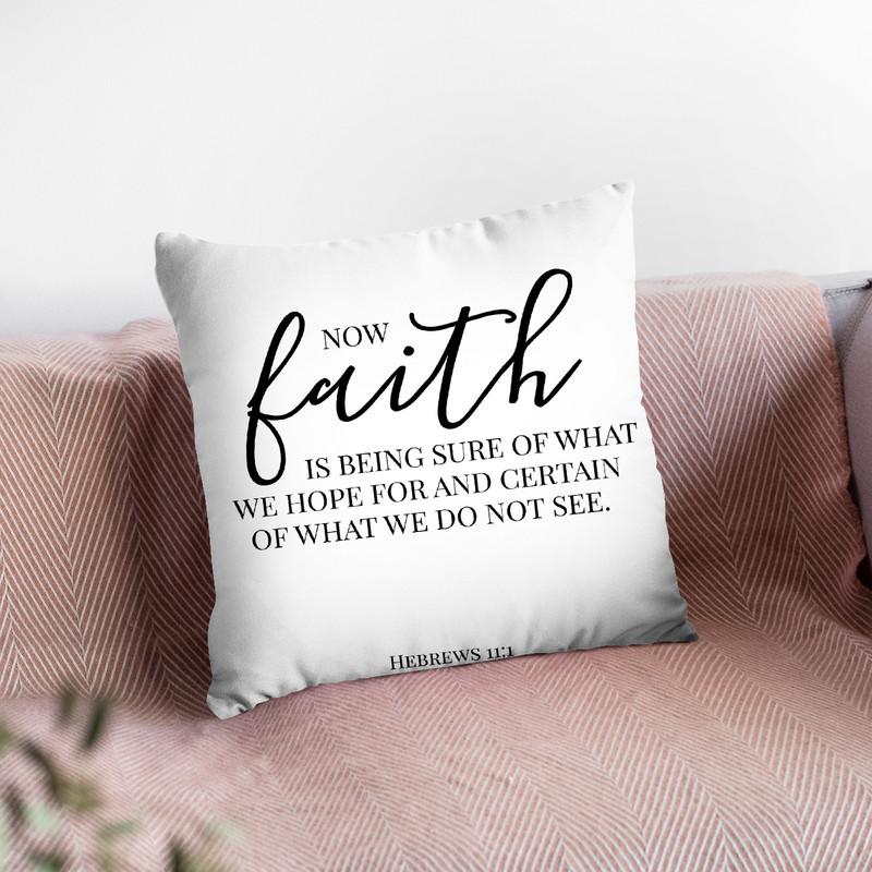 Faith Throw Pillow By Little Pitti
