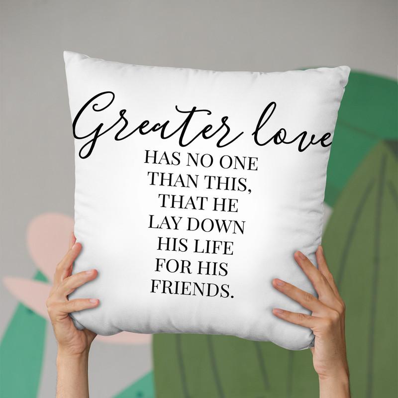 Greater Love Throw Pillow By Little Pitti