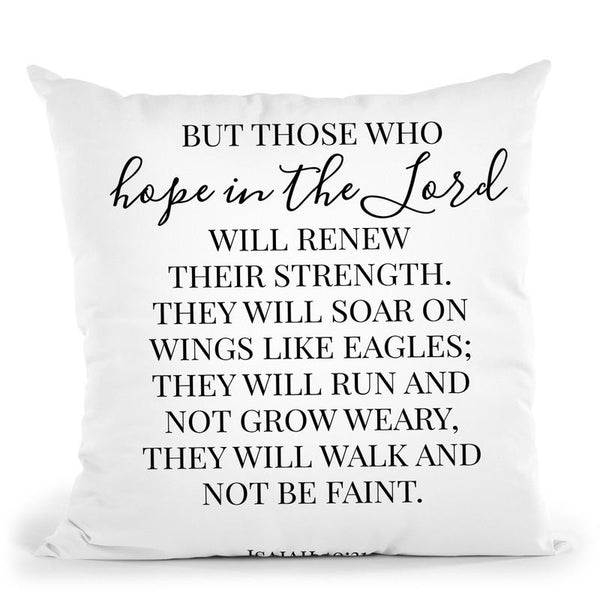 Hope In The Lord Throw Pillow By Little Pitti