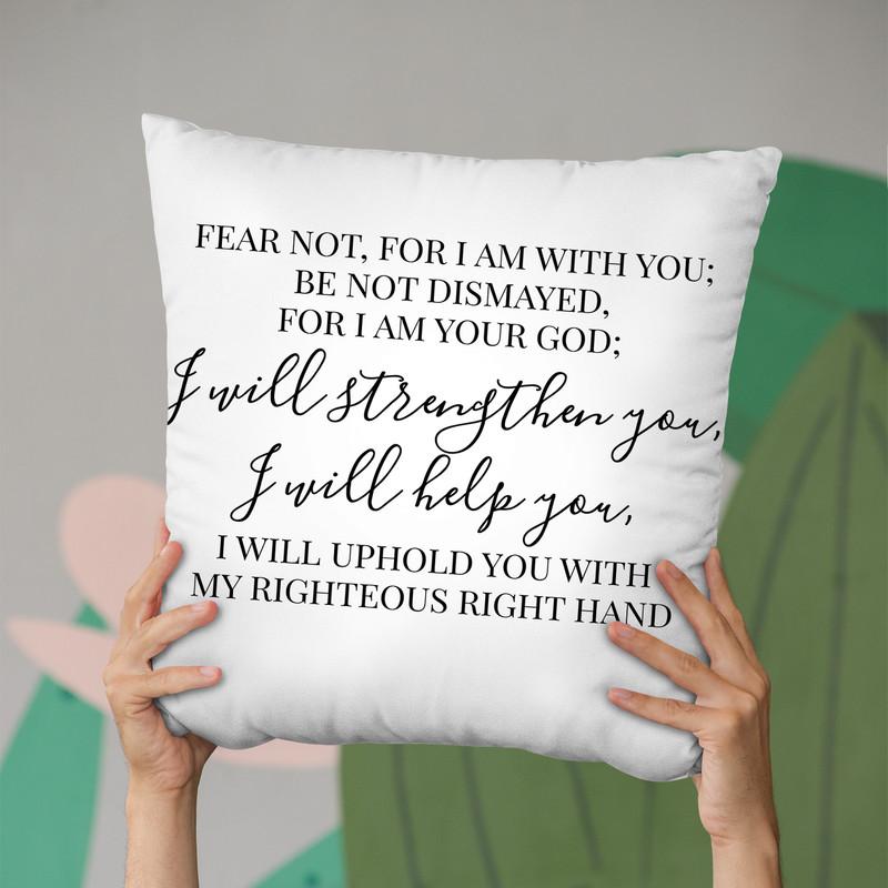 I Will Strengthen You Throw Pillow By Little Pitti