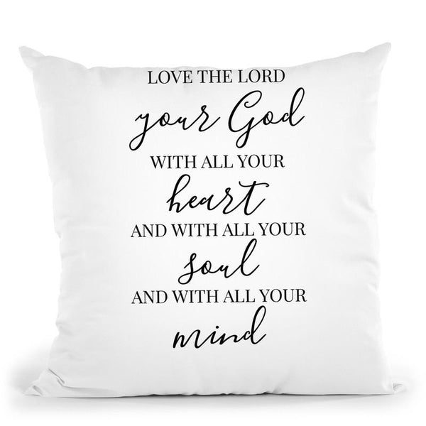 Love The Lord Throw Pillow By Little Pitti