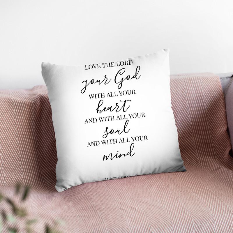 Love The Lord Throw Pillow By Little Pitti