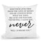 Never Will I Leave You Throw Pillow By Little Pitti