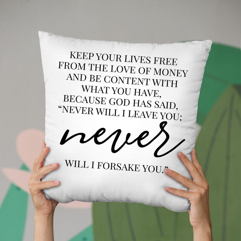 Never Will I Leave You Throw Pillow By Little Pitti