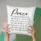 Peace Throw Pillow By Little Pitti