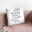She Is Clothed With Strength Throw Pillow By Little Pitti