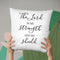 The Lord Is My Strength Throw Pillow By Little Pitti