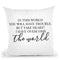 The World Throw Pillow By Little Pitti