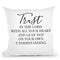 Trust Throw Pillow By Little Pitti