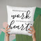 Work With All Your Heart Throw Pillow By Little Pitti