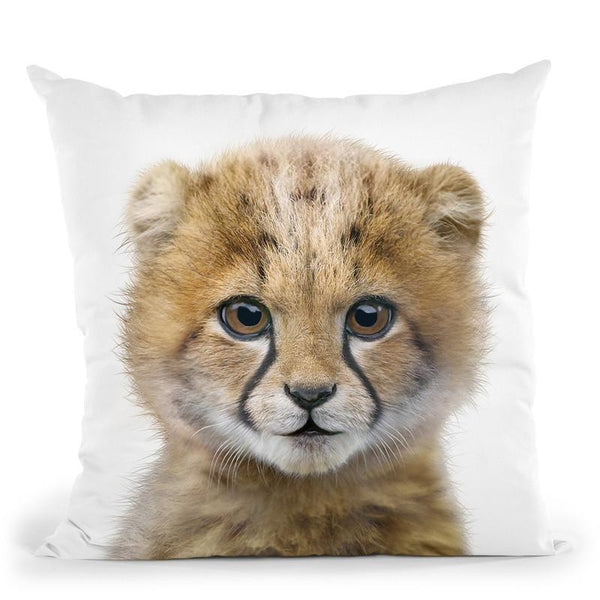 Baby Cheetah Throw Pillow By Little Pitti