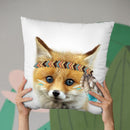 Baby Fox Throw Pillow By Little Pitti