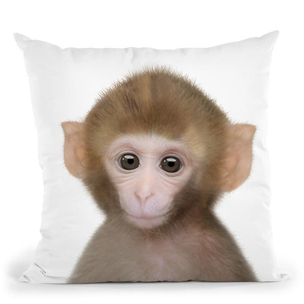 Baby Monkey Throw Pillow By Little Pitti