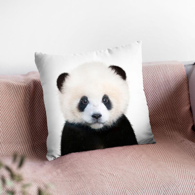 Baby Panda Throw Pillow By Little Pitti
