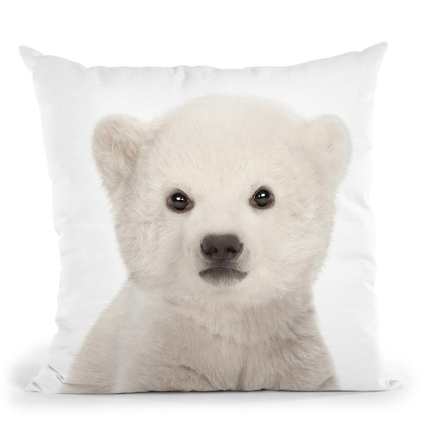 Baby Polar Bear Throw Pillow By Little Pitti