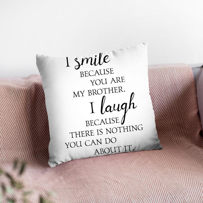Brother Throw Pillow By Little Pitti