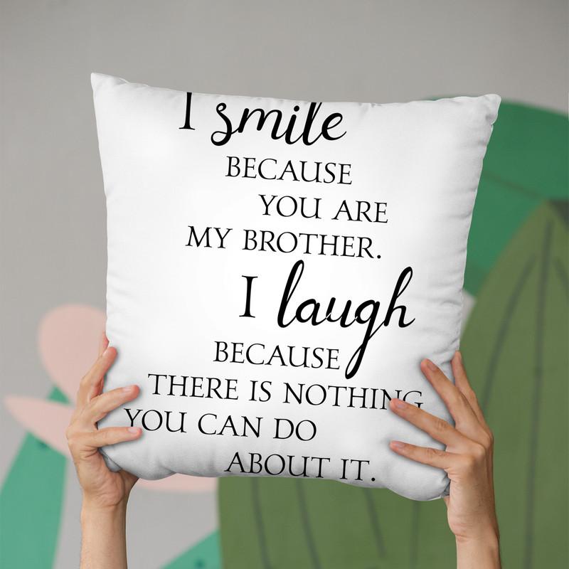 Brother Throw Pillow By Little Pitti
