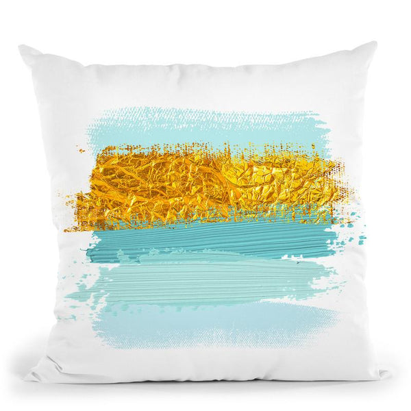 Brush Stroke Blue Throw Pillow By Little Pitti