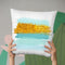Brush Stroke Blue Throw Pillow By Little Pitti