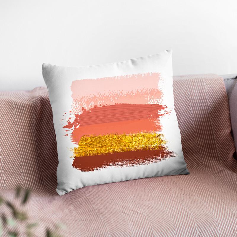 Brush Stroke Pink Throw Pillow By Little Pitti