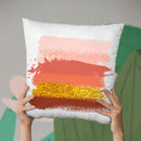 Brush Stroke Pink Throw Pillow By Little Pitti