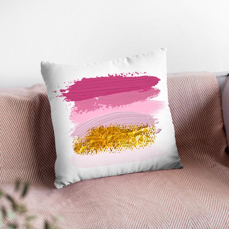 Brush Stroke Purple Throw Pillow By Little Pitti