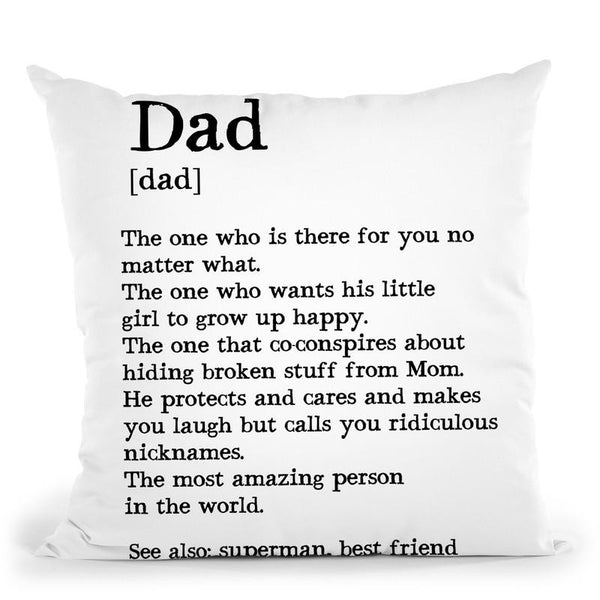 Dad Throw Pillow By Little Pitti