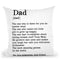 Dad Throw Pillow By Little Pitti