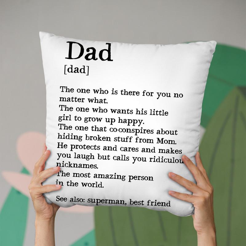 Dad Throw Pillow By Little Pitti