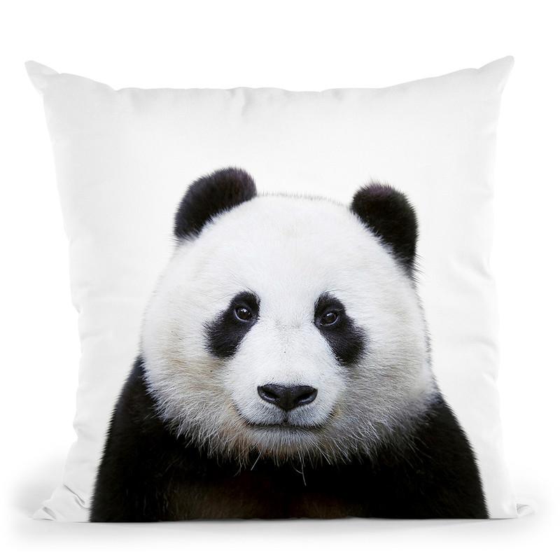 Panda Lp Throw Pillow By Little Pitti