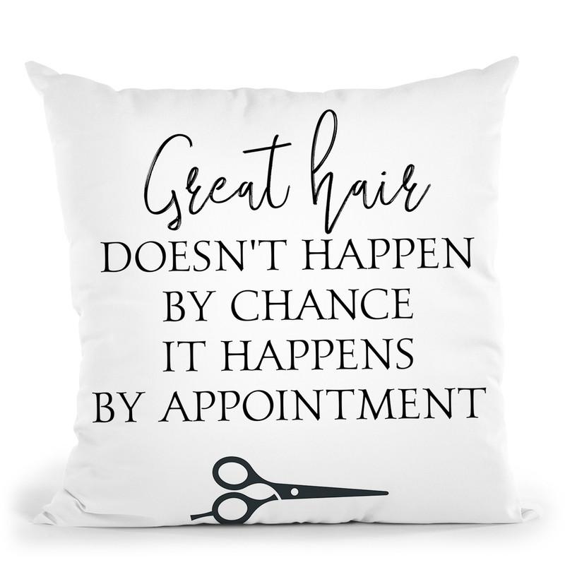 Great Hair Throw Pillow By Little Pitti