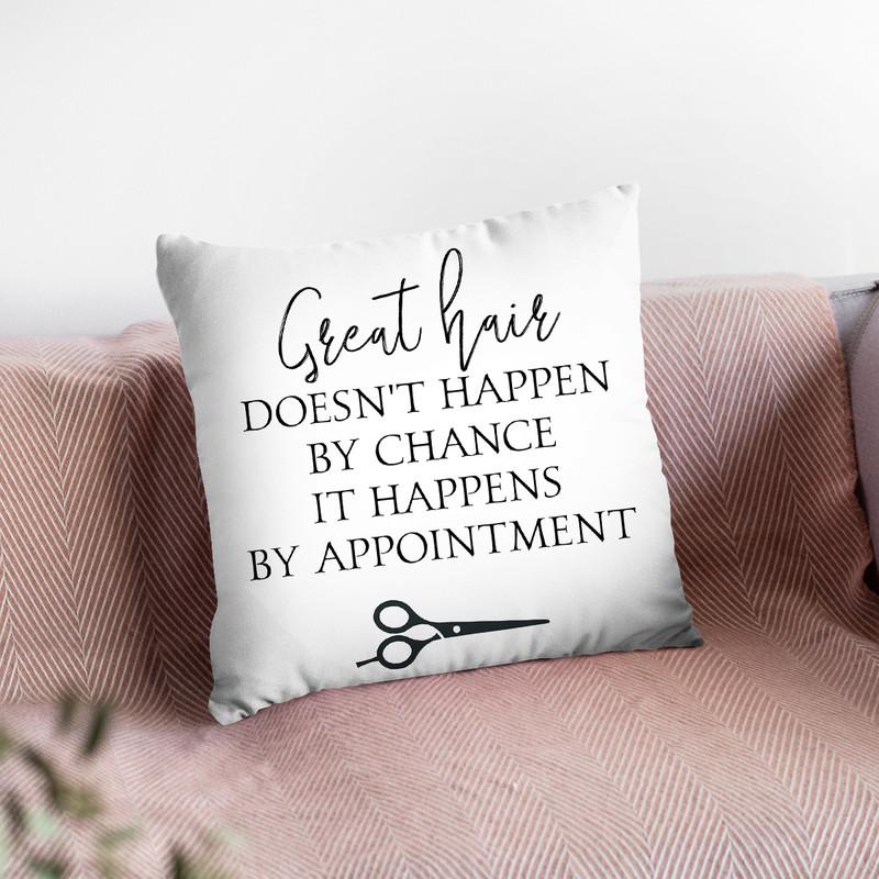 Great Hair Throw Pillow By Little Pitti