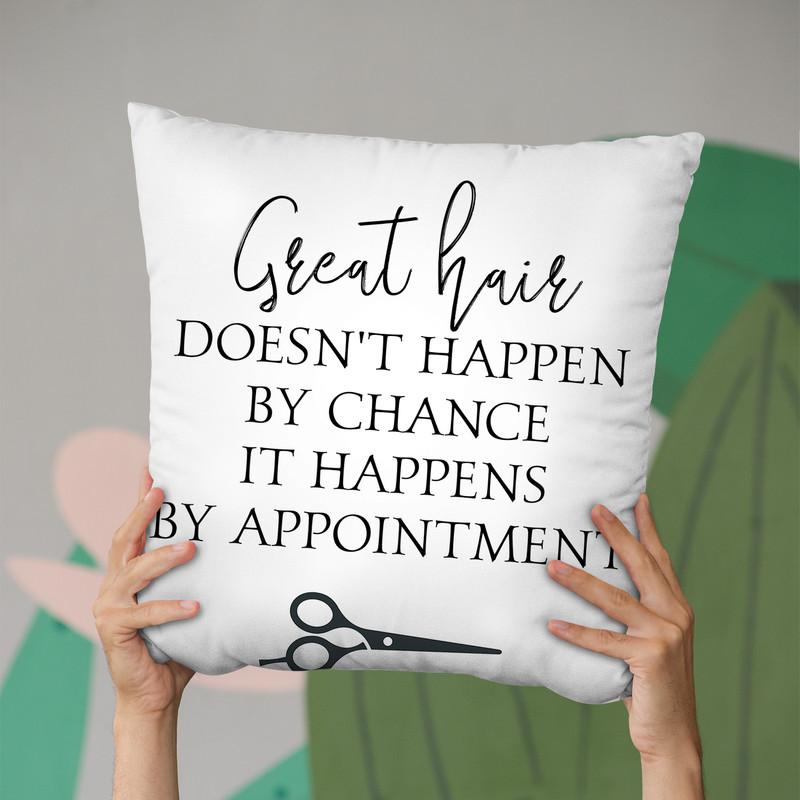 Great Hair Throw Pillow By Little Pitti