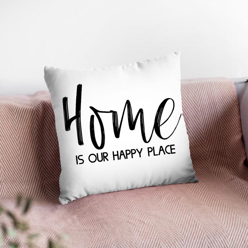 Happy Place Throw Pillow By Little Pitti