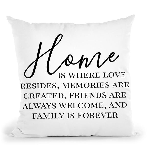 Home Is Where Throw Pillow By Little Pitti