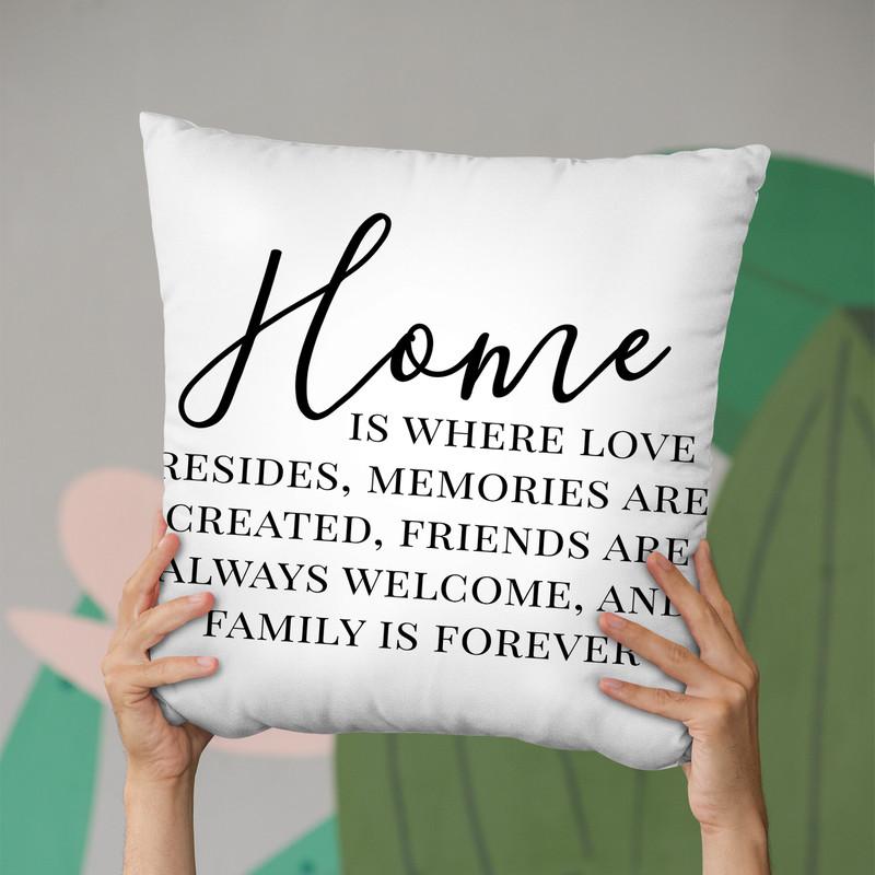 Home Is Where Throw Pillow By Little Pitti