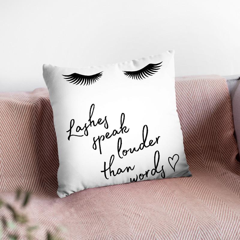 Lashes Throw Pillow By Little Pitti
