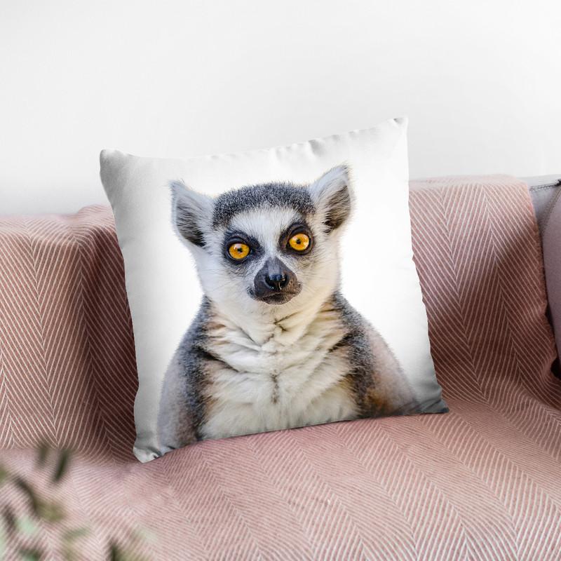 Lemur Throw Pillow By Little Pitti