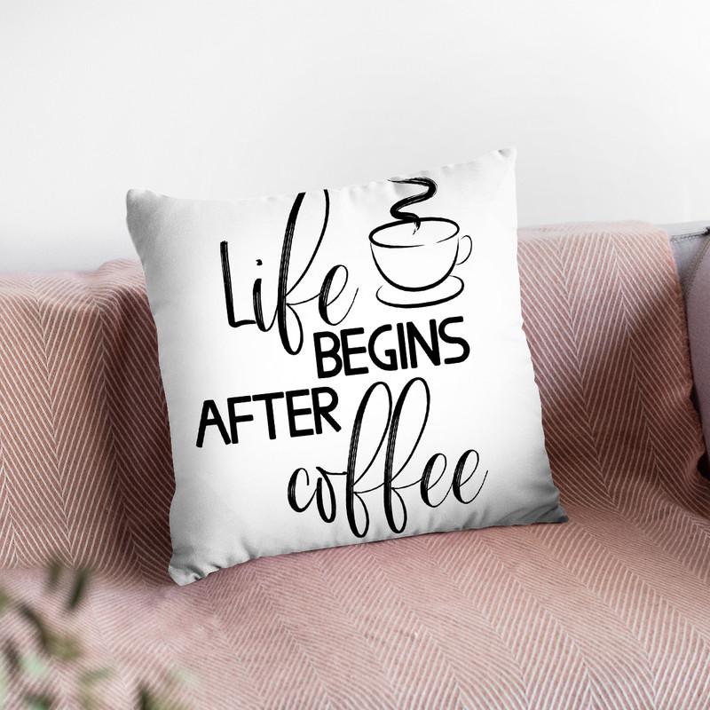 Life Begins Throw Pillow By Little Pitti