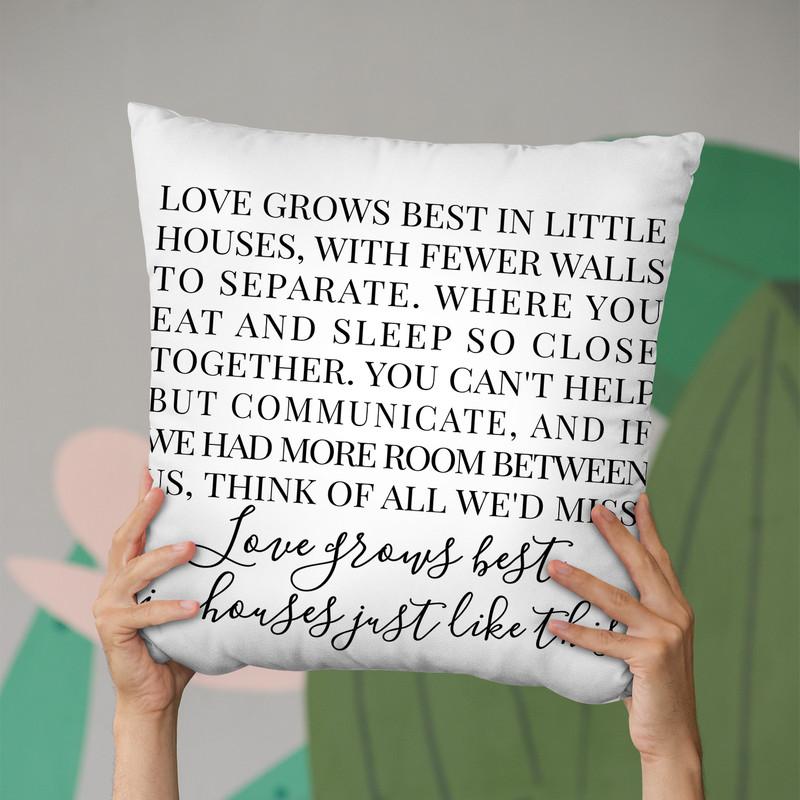 Love Grows Best Throw Pillow By Little Pitti