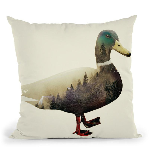 Mallard Duck Throw Pillow By Little Pitti