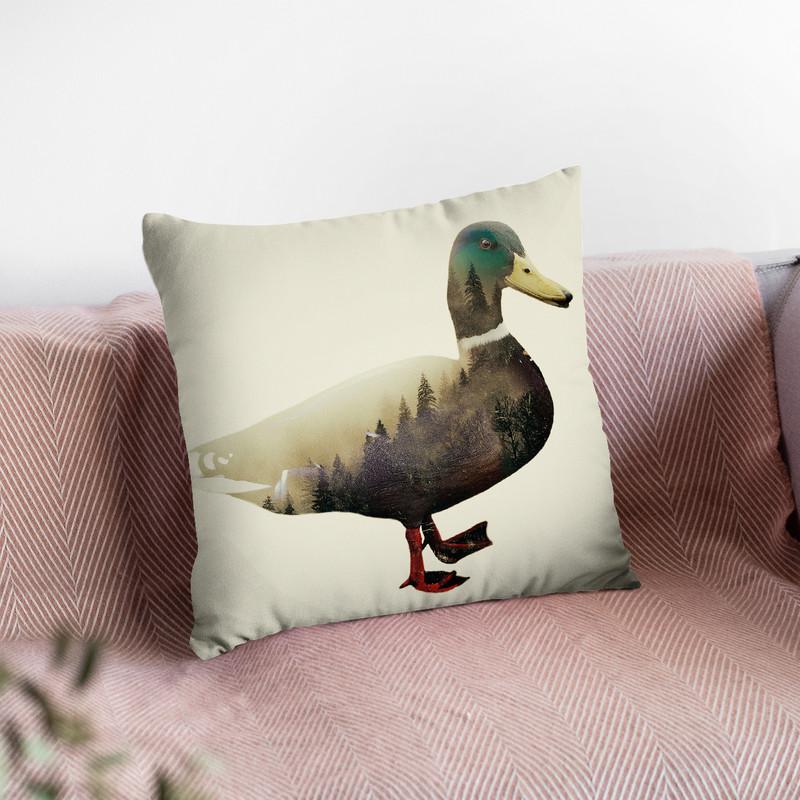 Mallard Duck Throw Pillow By Little Pitti