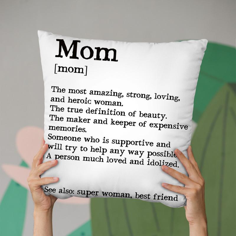 Mom Quote Throw Pillow By Little Pitti